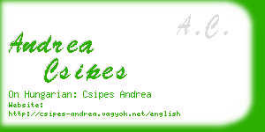 andrea csipes business card